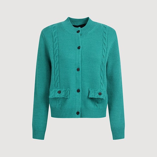Back Point Wool Cardigan