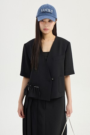 Poly Crop Jacket (black)