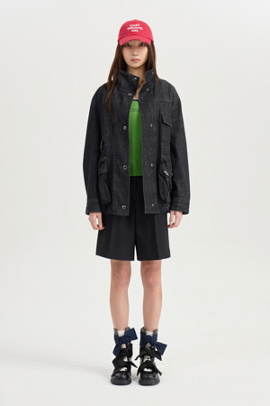 [Atelier] Pocket Point Overfit Denim Jacket (black)