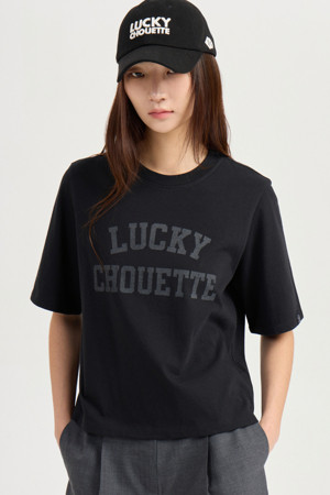 Lettering Point Basic Fit Short-Sleeved T-shirts (F) (black)