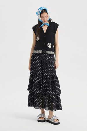 [FELIX X LUCKY CHOUETTE] Intasha Knit Vest (black)