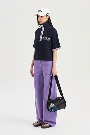 Pocket Point Dying Denim Pants (violet)