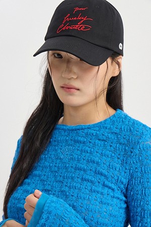 도트 레이스 슬림핏 긴팔 티셔츠 (다크 블루)
