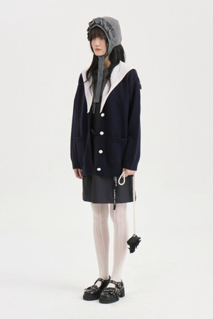 Sailor Half Cardigan (dark navy)