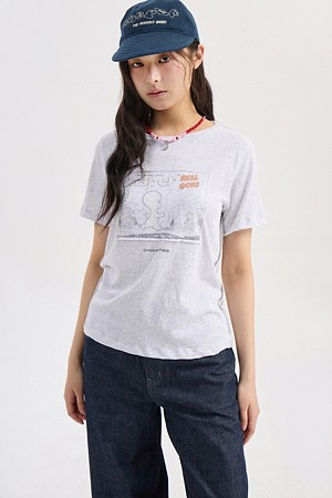 [CASPER X CHOUETTIES] Casper Graphic Basic Fit Short Sleeve T-Shirt (light grey)