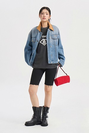 Lettering Point Basic Fit Long Sleeve T-Shirt (dark grey)