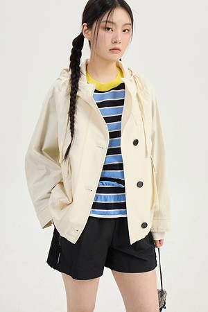 Stripe Peplum Knit Pullover (blue)