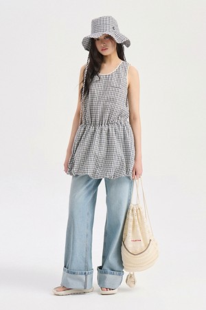 Chouetties by LUCKY CHOUETTE_Sleeveless Volume Mini Dress (navy)