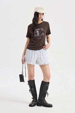 [CASPER X CHOUETTIES] Casper Printing Ruffle Short Pants (multi color)