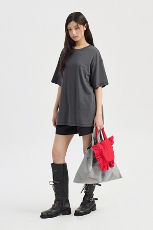 [CASPER X CHOUETTIES] Back Graphic Short Sleeve T-Shirt (dark grey)