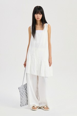 Lace Point Mini Dress (white)