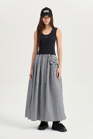 [Re-Order] [Atelier] Sleeveless Volume Long Dress (dark black)