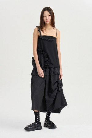 [Atelier] Ribbon Point Sleeveless Dress (black)