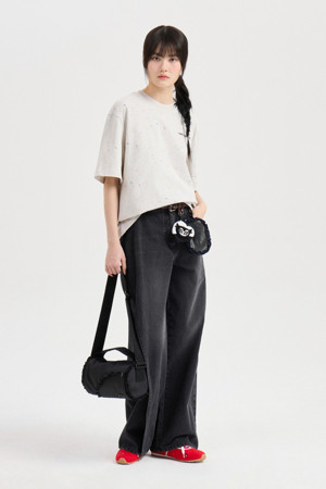 Wide Denim Pants (dark grey)