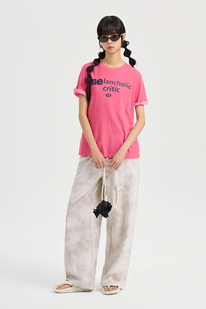 Jersey Printed Banding Pants (begie)