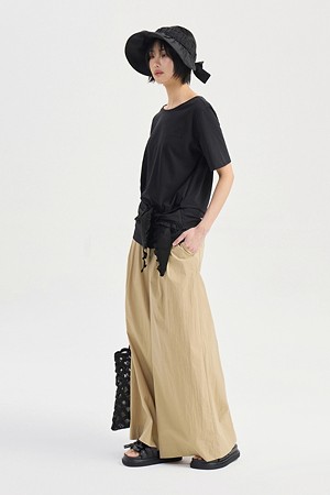 Tuck Point Wide Pants (begie)