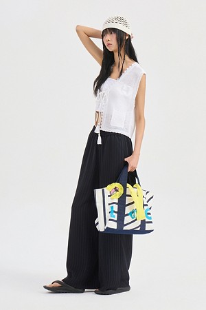 Stripe Banding Pants (dark navy)