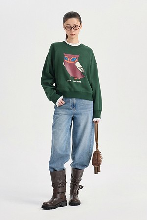 Chouete Point Sweatshirt T-shirt (green)