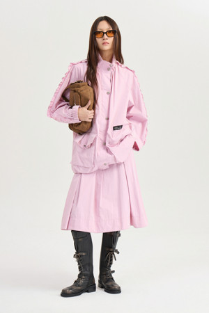 [Atelier] Zip-up Half Jumper (pink)