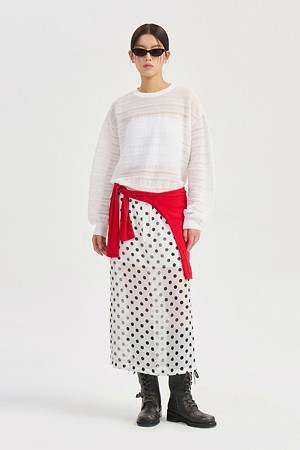 Sheer Squash Pullover (white)