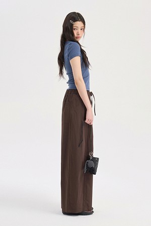 Chouetties by LUCKY CHOUETTE_Double Obi Long Pants (brown)