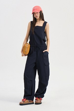 Waist String Jumpsuit (dark navy)