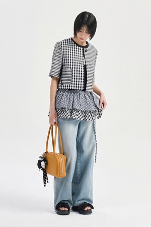 Round Neck Crop Jacket (multi color)