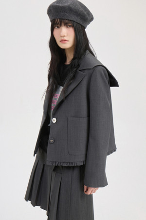 Sailor Cropped Jacket (grey)