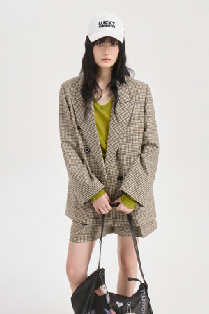 Check Double Jacket (beige)