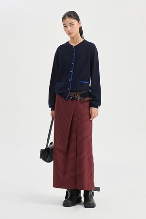 Obi Point H-Line Long Skirt (red)