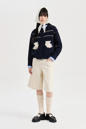 Bermuda Denim Shorts (ivory)