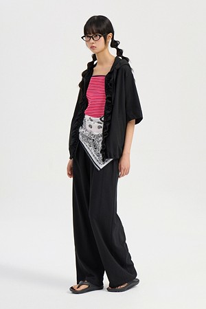 Jersey Printed Banding Pants (black)