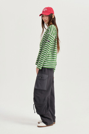[Atelier] Pocket Point Banding Jersey Pants (dark grey)