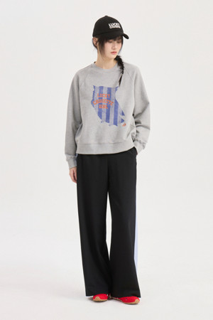 Side Stripe Line Banding Pants (black)