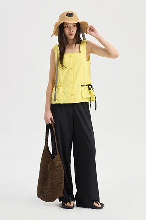 [Re-Order] Side Color Stripe Banding Pants (black)