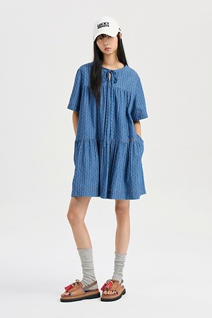lucky chouette denim off shoulder dress Off Shoulder Denim Dress: A Perfect Fit from eShakti