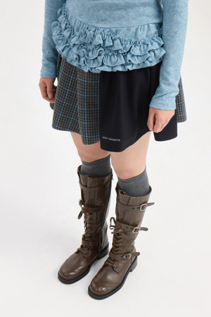 Material Mix Mini Skirt (multi color)