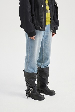 Slim-Fit Denim Pants (blue)