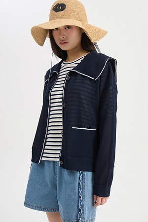 Standard Fit Stripe Short Sleeve T-shirt (ivory)