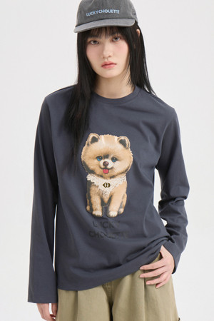 LUCKY Chou Chou Loose Fit T-shirt (dark grey)