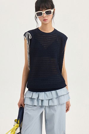 Squash Knit Vest (dark navy)