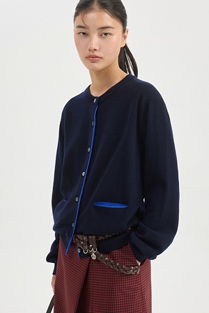 Round Neck Knit Cardigan