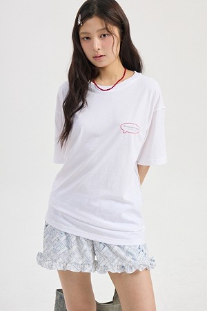 [CASPER X CHOUETTIES] Back Graphic Short Sleeve T-Shirt (white)