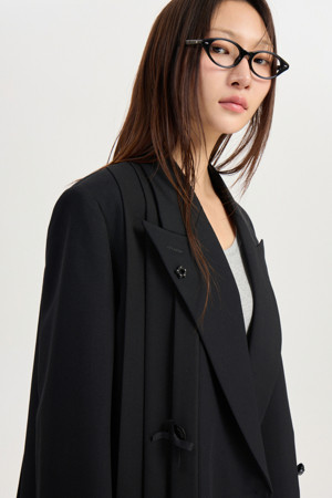 [Atelier] Front Pleats Double Tailored Jacket (black)