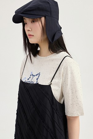 Chouette Point Basic Fit Half Sleeve T-shirt (oatmeal)