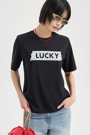 Lettering Point Basic Fit Short Sleeve T-shirt (black)