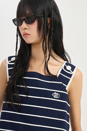 Stripe Jersey Top (dark navy)