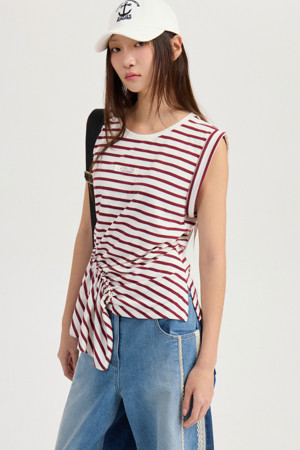 [Atelier] Frill Detail Sleeveless T-Shirt (multi)