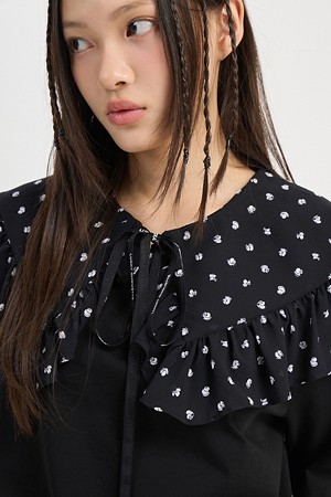 [FELIX X LUCKY CHOUETTE] Print Mix Short Sleeve T-Shirt (black)