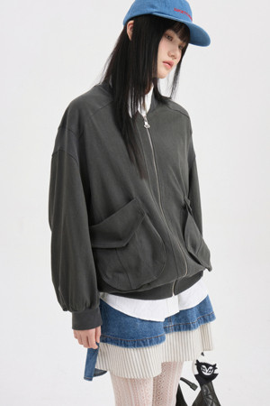 Out Pocket Jersey Jumper (dark grey)